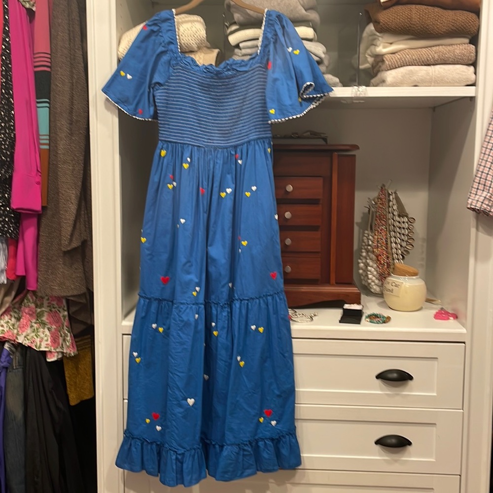 Pink City Prints smocked heart dress